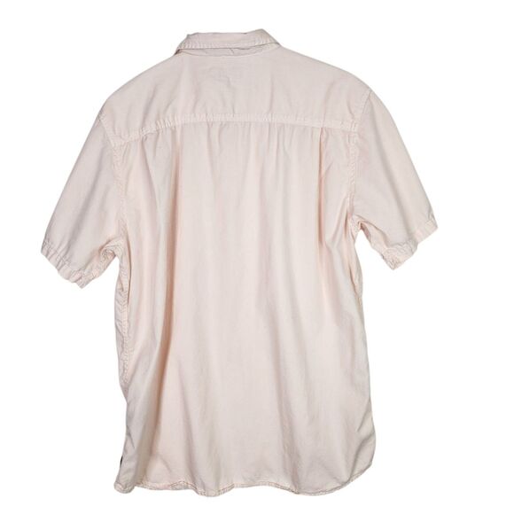 ROARK Shirt Mens XL Light Pink Well Worn Organic Woven Classic Fit Top Button - Picture 2 of 8